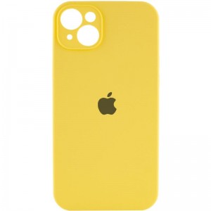 Чехол Silicone Case Full Camera Protective (AA) для Apple iPhone 15 (6.1") Желтый / Yellow