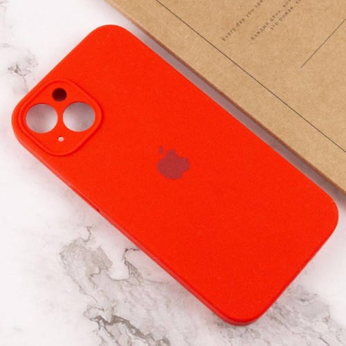 Чехол Silicone Case Full Camera Protective (AA) для Apple iPhone 15 (6.1") Красный / Red