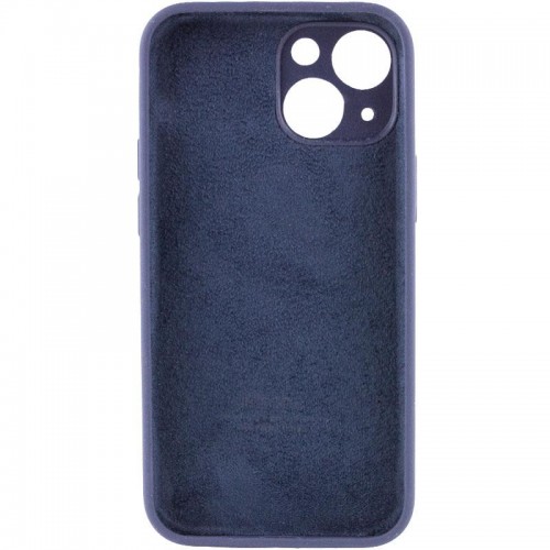 Чохол Silicone Case Full Camera Protective (AA) для Apple iPhone 15 (6.1") Темно-синій / Midnight blue