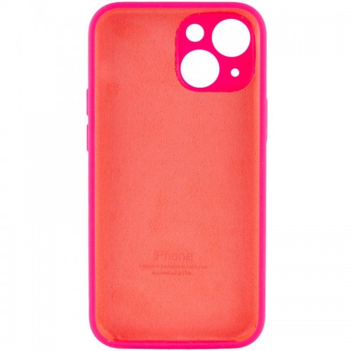 Чохол Silicone Case Full Camera Protective (AA) для Apple iPhone 15 (6.1") Рожевий / Barbie pink