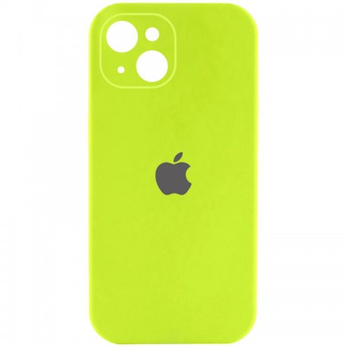 Чохол Silicone Case Full Camera Protective (AA) для Apple iPhone 15 (6.1") Кислотно-зелений / Acid Green