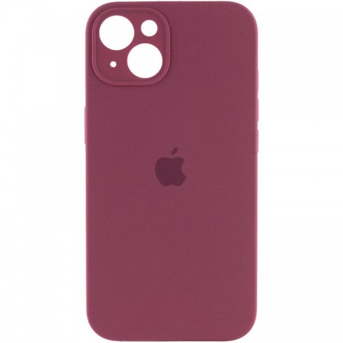 Чохол Silicone Case Full Camera Protective (AA) для Apple iPhone 15 Plus (6.7") Бордовий / Plum