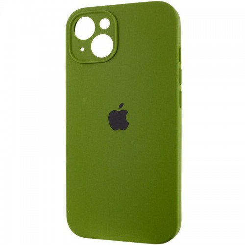 Чохол Silicone Case Full Camera Protective (AA) для Apple iPhone 15 Plus (6.7") Зелений / Dark Olive