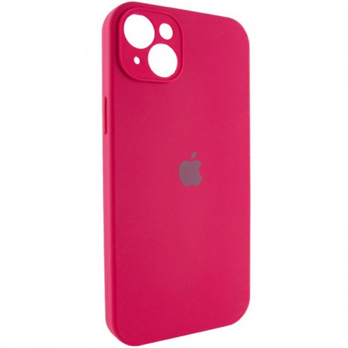 Чехол Silicone Case Full Camera Protective (AA) для Apple iPhone 15 Plus (6,7") Красный / Rose Red