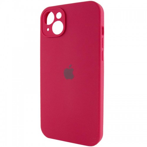 Чехол Silicone Case Full Camera Protective (AA) для Apple iPhone 15 Plus (6,7") Красный / Rose Red