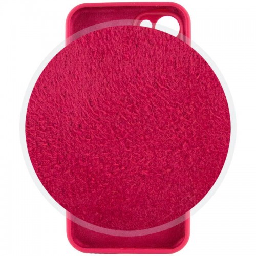 Чехол Silicone Case Full Camera Protective (AA) для Apple iPhone 15 Plus (6,7") Красный / Rose Red