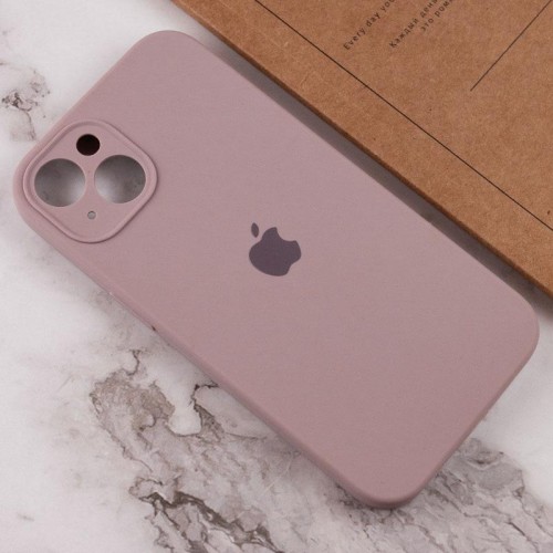 Чехол Silicone Case Full Camera Protective (AA) для Apple iPhone 15 Plus (6.7") Серый / Lavender