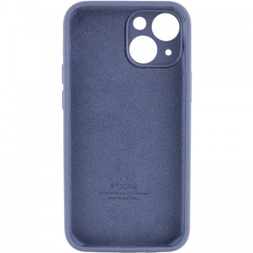 Чехол Silicone Case Full Camera Protective (AA) для Apple iPhone 15 Plus (6.7") Серый / Lavender Gray