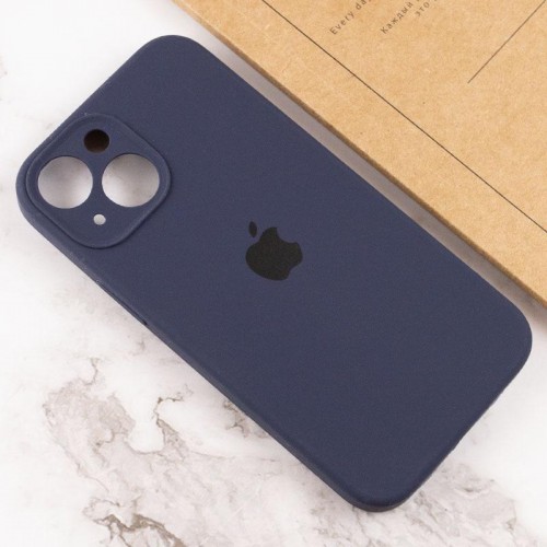 Чохол Silicone Case Full Camera Protective (AA) для Apple iPhone 15 Plus (6.7") Темно-синій / Midnight blue
