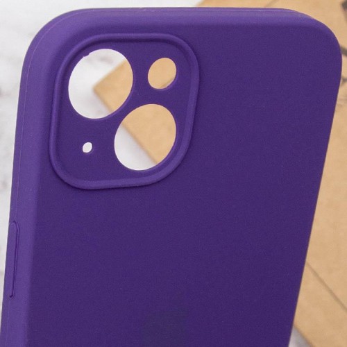 Чехол Silicone Case Full Camera Protective (AA) для Apple iPhone 15 Plus (6.7") Фиолетовый / Аметист