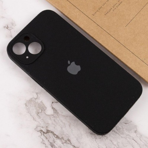 Чехол Silicone Case Full Camera Protective (AA) для Apple iPhone 15 Plus (6.7") Чёрный / Black