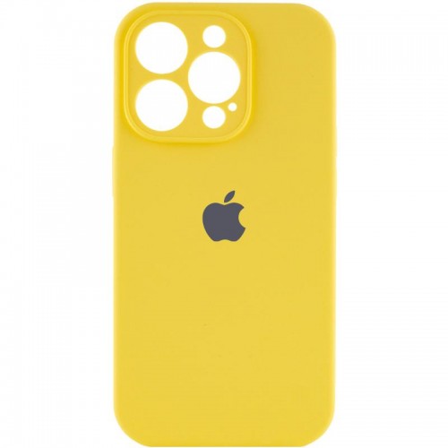 Чехол Silicone Case Full Camera Protective (AA) для Apple iPhone 15 Pro (6,1") Жёлтый / Yellow