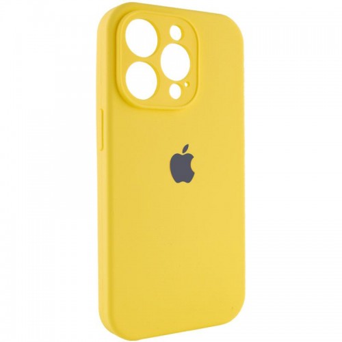 Чехол Silicone Case Full Camera Protective (AA) для Apple iPhone 15 Pro (6,1") Жёлтый / Yellow