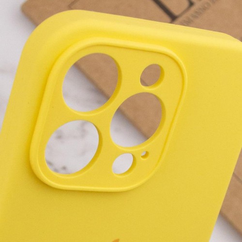 Чехол Silicone Case Full Camera Protective (AA) для Apple iPhone 15 Pro (6,1") Жёлтый / Yellow