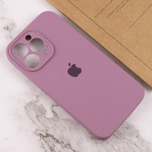 Чехол Silicone Case Full Camera Protective (AA) для Apple iPhone 15 Pro (6.1") Лиловый / Lilac Pride