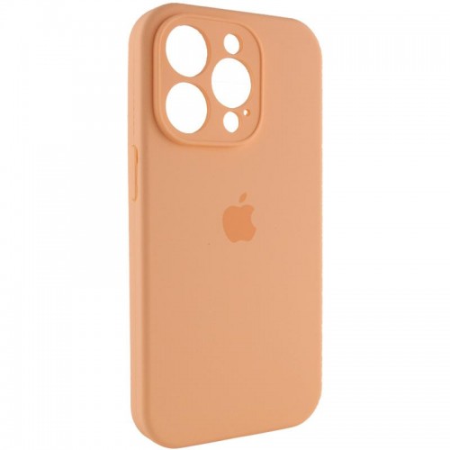 Чехол Silicone Case Full Camera Protective (AA) для Apple iPhone 15 Pro (6.1") Оранжевый / Cantaloupe