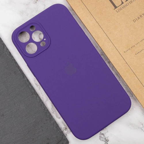 Чехол Silicone Case Full Camera Protective (AA) для Apple iPhone 15 Pro (6.1") Фиолетовый / Аметист