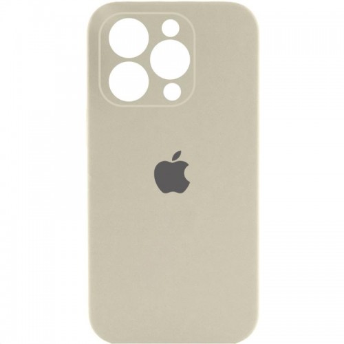 Чохол Silicone Case Full Camera Protective (AA) для Apple iPhone 15 Pro (6.1") Бежевий / Antique White
