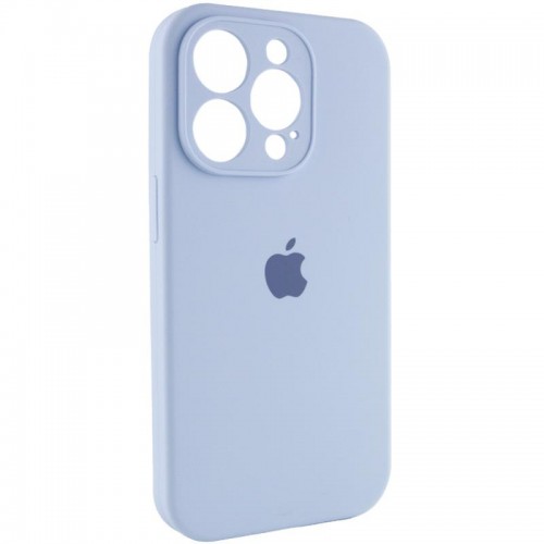 Чехол Silicone Case Full Camera Protective (AA) для Apple iPhone 15 Pro Max (6.7") Голубой / Lilac Blue