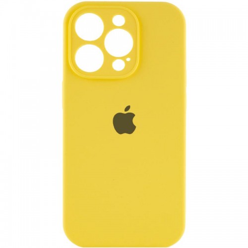 Чехол Silicone Case Full Camera Protective (AA) для Apple iPhone 15 Pro Max (6.7") Жёлтый / Yellow