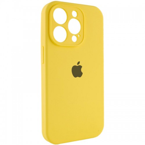 Чехол Silicone Case Full Camera Protective (AA) для Apple iPhone 15 Pro Max (6.7") Жёлтый / Yellow