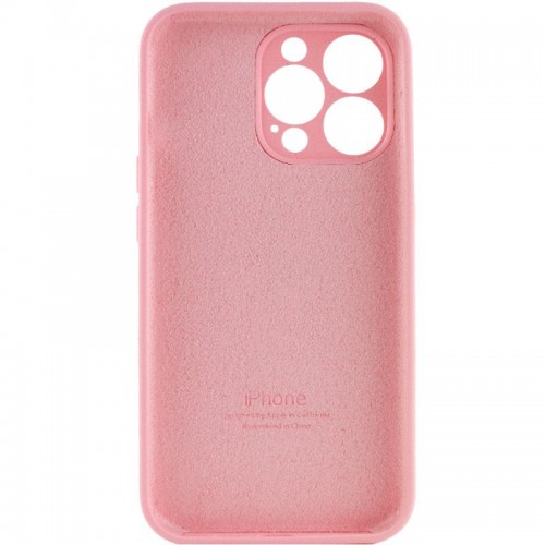 Чехол Silicone Case Full Camera Protective (AA) для Apple iPhone 15 Pro Max (6,7") Розовый / Light pink