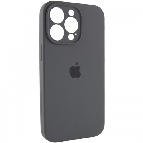 Чехол Silicone Case Full Camera Protective (AA) для Apple iPhone 15 Pro Max (6.7") Серый / Dark Gray