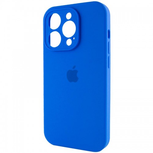 Чехол Silicone Case Full Camera Protective (AA) для Apple iPhone 15 Pro Max (6,7") Синий / Capri Blue
