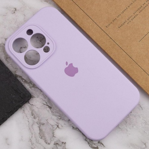 Чохол Silicone Case Full Camera Protective (AA) для Apple iPhone 15 Pro Max (6.7") Бузковий / Lilac