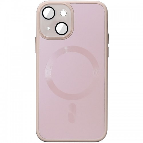 Чехол TPU+Glass Sapphire Midnight с MagSafe для Apple iPhone 15 Plus (6.7") Розовый / Pink Sand
