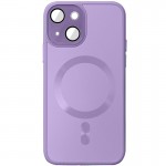 Чехол TPU+Glass Sapphire Midnight с MagSafe для Apple iPhone 15 Plus (6.7") Сиреневый / Lilac