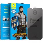 Захисне 2.5D скло Blueo Full Cover Anti-Peep для Apple iPhone 15 Plus / 16 Plus (6.7") Чорний