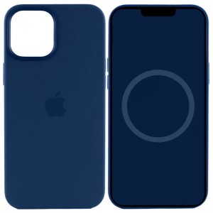 Чохол Silicone case (AAA) with Magsafe and Animation для Apple iPhone 15 Plus (6.7") Синій / Storm Blue