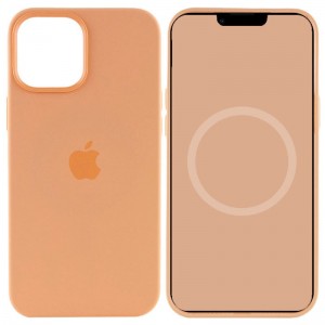 Чохол Silicone case (AAA) with Magsafe and Animation для Apple iPhone 15 Pro (6.1") Помаранчевий / Orange Sorbet