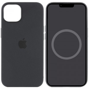 Чехол Silicone case (AAA) с Magsafe и анимацией для Apple iPhone 15 Pro (6.1") Чёрный / Black