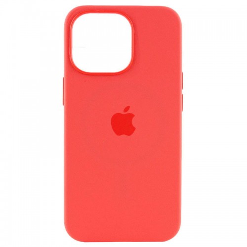 Чохол Silicone case (AAA) with Magsafe and Animation для Apple iPhone 15 Pro Max (6.7") Червоний / Guava