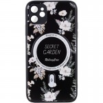 Чехол TPU+PC Secret Garden с MagSafe для Apple iPhone 12 (6.1") Черный