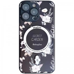 TPU+PC чохол Secret Garden with MagSafe для Apple iPhone 15 Pro Max (6.7") Black