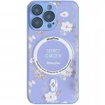 TPU+PC чехол Secret Garden с MagSafe для Apple iPhone 15 Pro Max (6.7") Сиреневый