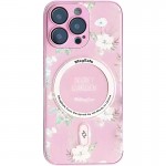 Чехол TPU+PC Secret Garden с MagSafe для Apple iPhone 15 Pro Max (6,7") Pink