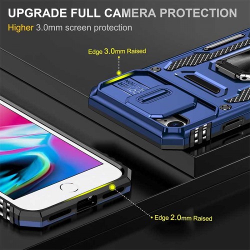 Ударостійкий чохол Camshield Army Ring для Apple iPhone 7 / 8 / SE (2020) (4.7") Синій / Navy