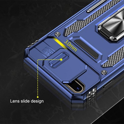 Ударостійкий чохол Camshield Army Ring для Apple iPhone 7 plus / 8 plus (5.5") Синій / Navy