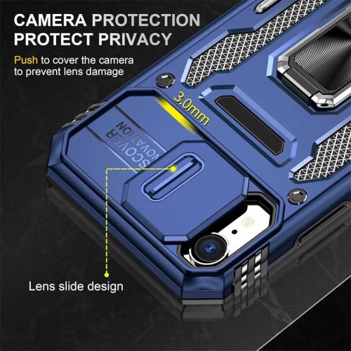 Ударостійкий чохол Camshield Army Ring для Apple iPhone XR (6.1") Синій / Navy