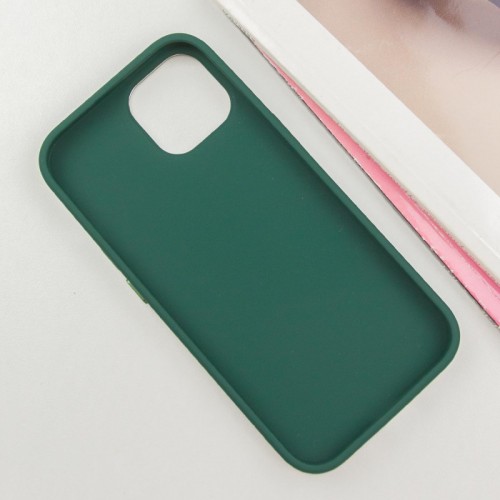 TPU чохол Bonbon Metal Style with MagSafe для Apple iPhone 15 (6.1") Зелений / Pine green