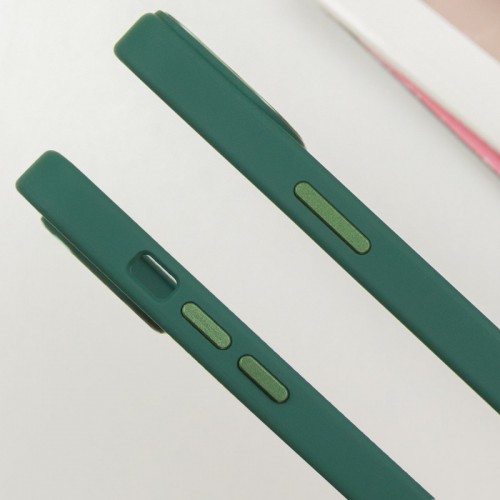 TPU чохол Bonbon Metal Style with MagSafe для Apple iPhone 15 (6.1") Зелений / Pine green