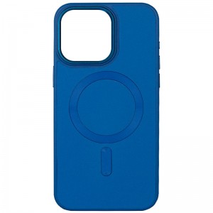 Шкіряний чохол Bonbon Leather Metal Style with MagSafe для Apple iPhone 15 Plus (6.7") Синій / Indigo