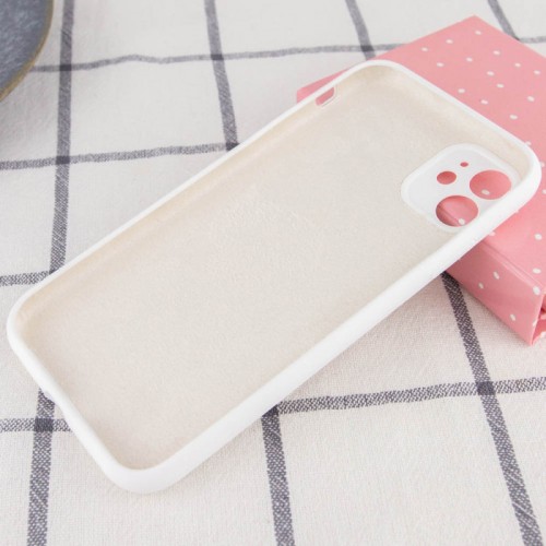 Чохол Silicone Case Full Camera Protective (AA) NO LOGO для Apple iPhone 12 (6.1") Білий / White
