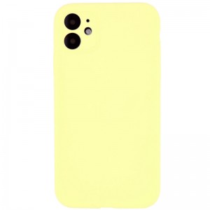 Чохол Silicone Case Full Camera Protective (AA) NO LOGO для Apple iPhone 12 (6.1") Жовтий / Mellow Yellow
