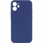 Чохол Silicone Case Full Camera Protective (AA) NO LOGO для Apple iPhone 12 (6.1") Синій / Deep navy