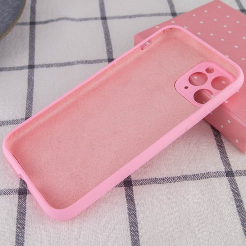 Чохол Silicone Case Full Camera Protective (AA) NO LOGO для Apple iPhone 12 Pro (6.1") Рожевий / Light pink